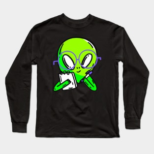 Confident Alien Space Alien Funny Alien Space Men Long Sleeve T-Shirt